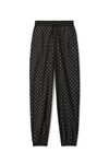 alexander wang 皱褶尼龙烫钻运动裤  black