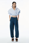 Alexander Wang vintage navy logo waistband pleated sweatpants
