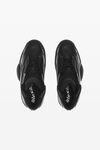 alexander wang aw hoop sneaker in leather black