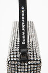 alexander wang heiress pouch in crystal mesh white