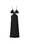 LACE CUTOUT SLIP DRESS IN SILK CHARMEUSE