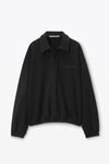 Alexander Wang black 超大号polo衫，带有蓬松标志