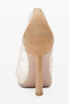 alexander wang delphine 105 pump in mesh/crystal new nude