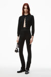 Alexander Wang black 徽标腰带靴型裤