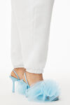 alexander wang pom 105 slingback in mesh/satin celestial blue