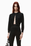 Alexander Wang black 徽标腰带靴型裤
