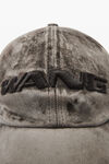 Alexander Wang weathered grey 3d 徽标装饰刺绣植绒牛仔布帽
