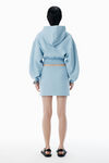 Alexander Wang light blue 浅蓝色棉质毛圈布迷你半身裙