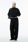 Alexander Wang black shrunken windbreaker jacket