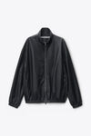 Alexander Wang black track jacket in bonded leather