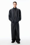 Alexander Wang black track jacket in bonded leather