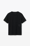 alexander wang puff logo tee in cotton  black