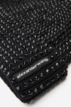 Alexander Wang black 水晶热熔徽标针织帽