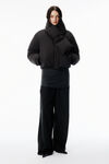 Alexander Wang black black puffer coat with detachable scarf