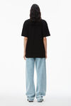 alexander wang pocket tee in high twist jersey   black