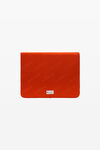 alexander wang envelope large pouch in jacquard satin bright red