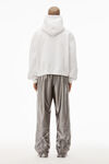 alexander wang hoodie in dense fleece white