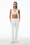 alexander wang unisex jogger in cotton waffle thermal  heather grey