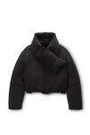Alexander Wang black black puffer coat with detachable scarf
