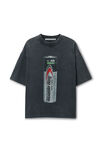 Alexander Wang washed black 电池徽标印花图案 t 恤