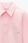 alexander wang 密织棉质领尖纽扣衬衫 light pink