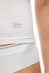 Alexander Wang white racerback tank in ribbed cotton jersey