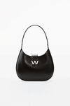 alexander wang w legacy large hobo in leather black