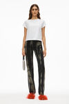 alexander wang puff logo shrunken tee in cotton jersey white