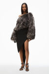 Alexander Wang shadow oversize cropped shrug in lamb shearling