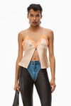 alexander wang butterfly cami top in silk charmeuse peach sorbet
