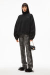 Alexander Wang black 密绒圆领衫