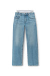 alexander wang 叠搭松身牛仔裤 vintage light indigo