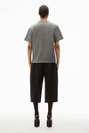 alexander wang puff logo tee in glitter jersey sidewalk