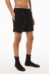 Alexander Wang black cotton relaxed-fit short