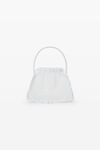 alexander wang ryan 透明罗纹针织小号手袋 white