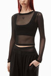 alexander wang 薄纱网眼长袖上衣 black