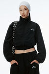 Alexander Wang black shrunken windbreaker jacket