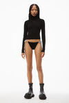 alexander wang 紧身尼龙长袖高领衫 black