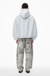 Alexander Wang light heather grey 徽标刺绣加大号棉质卫衣