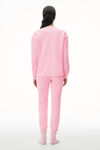 alexander wang 中性款棉质保暖华夫格长袖衫  light pink