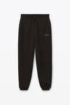 alexander wang sweatpant in dense fleece   black