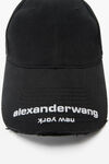 Alexander Wang washed black unisex distressed logo baseball cap