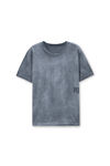 Alexander Wang washed asphalt 棉质平纹针织布堆叠徽标装饰 t 恤