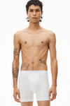 alexander wang boxer brief in ribbed jersey white