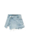 Alexander Wang light bleach 解构式棉质迷你半身裙
