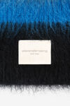 alexander wang logo scarf in brushed stripe mohair black multi