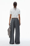 Alexander Wang white logo cropped sweater tee