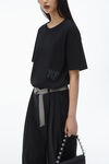Alexander Wang black 黑色棉质平纹针织徽标 t 恤