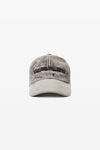 Alexander Wang weathered grey 3d 徽标装饰刺绣植绒牛仔布帽