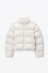 Alexander Wang paper white white logo jacquard puffer jacket